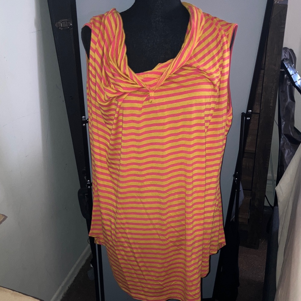 Fenn Wright Manson Pink and Orange Striped Tank Top